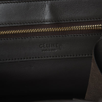 Celine Lambskin Horizontal Bi-Color Cabas Black Dark Grey 5 of 8