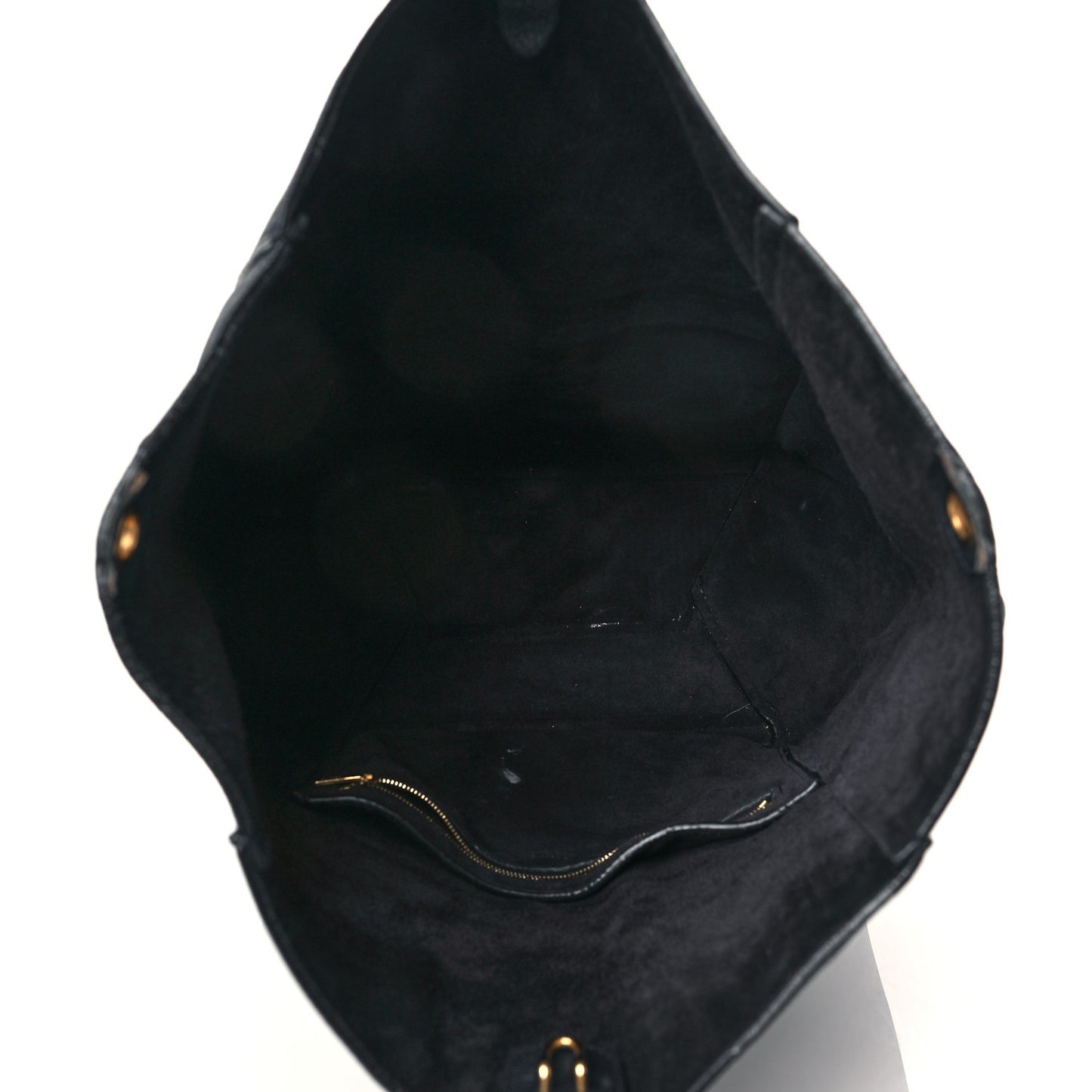 Soft Grained Calfskin Sangle Bucket Bag Navy Blue
