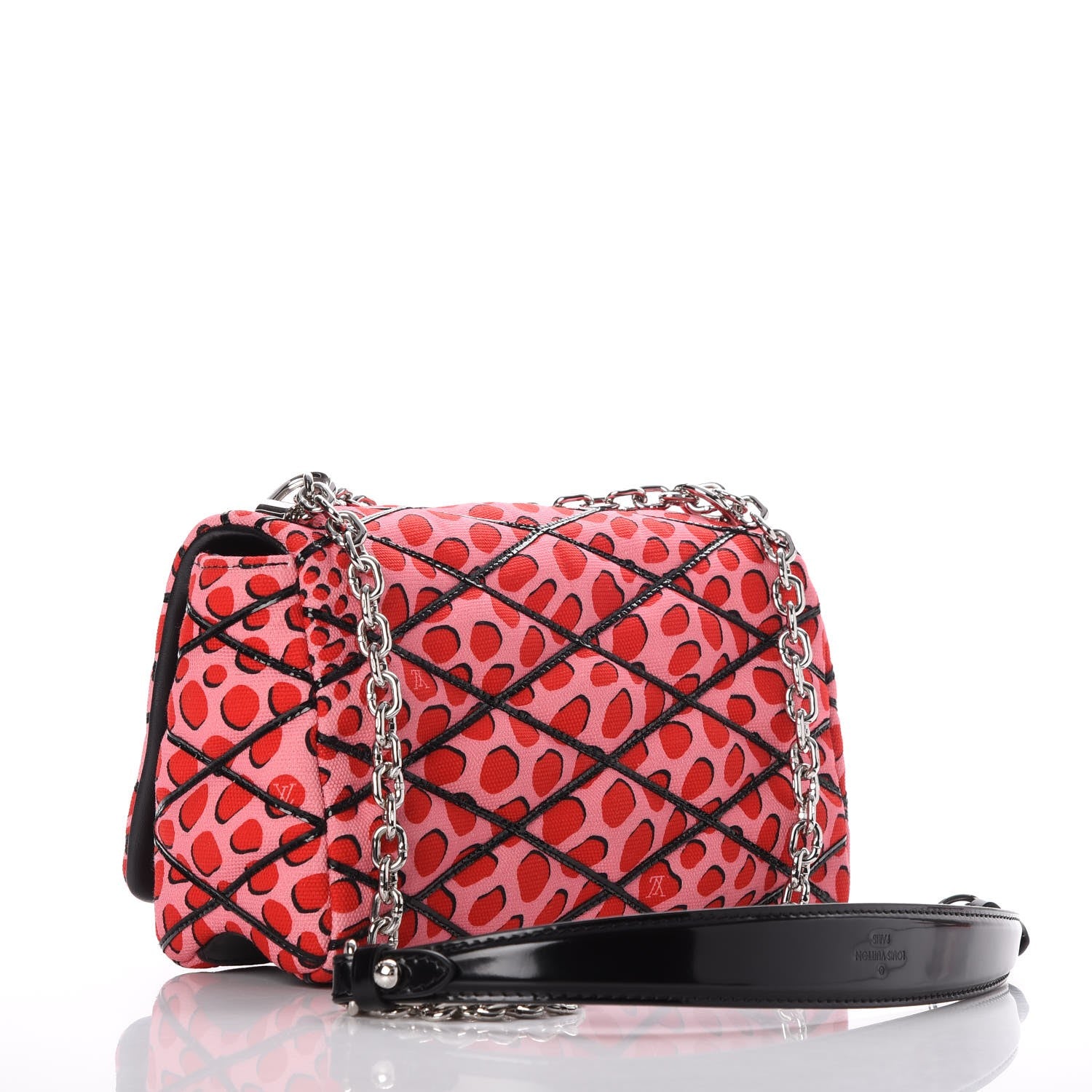 Louis Vuitton Canvas Patent Jungle Dots Malletage GO-14 PM Sugar Pink Poppy 3 of 8