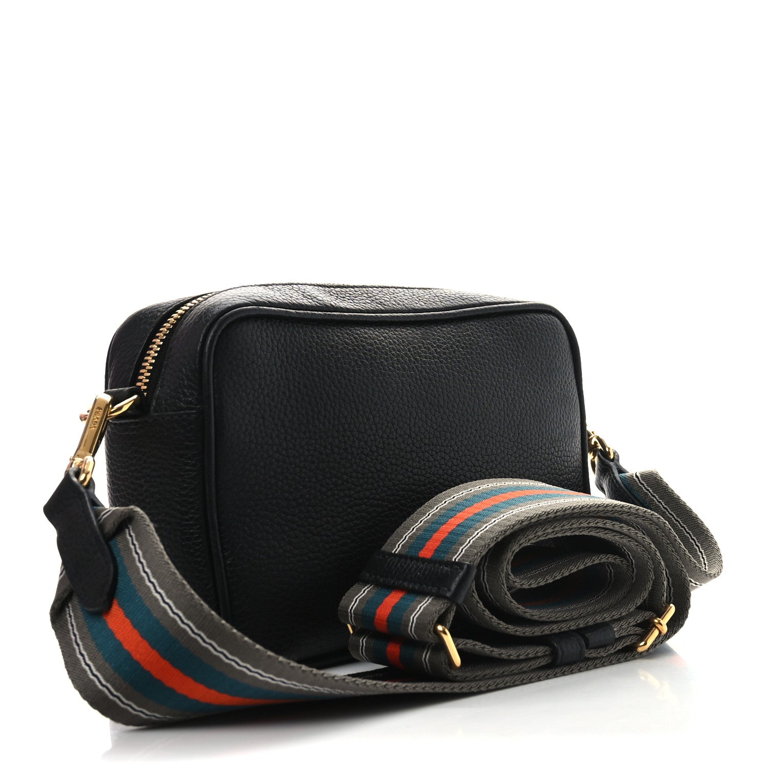 Prada Vitello Daino Camera Crossbody Black 3 of 9