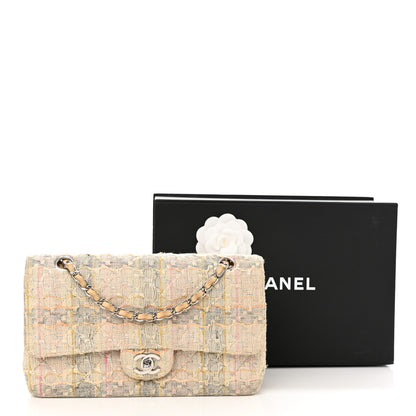 Chanel Tweed Quilted Medium Double Flap Beige Multicolor 14 of 14