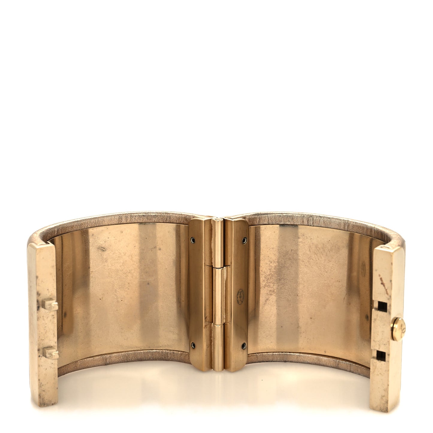 Metallic Lambskin CC Cuff Gold