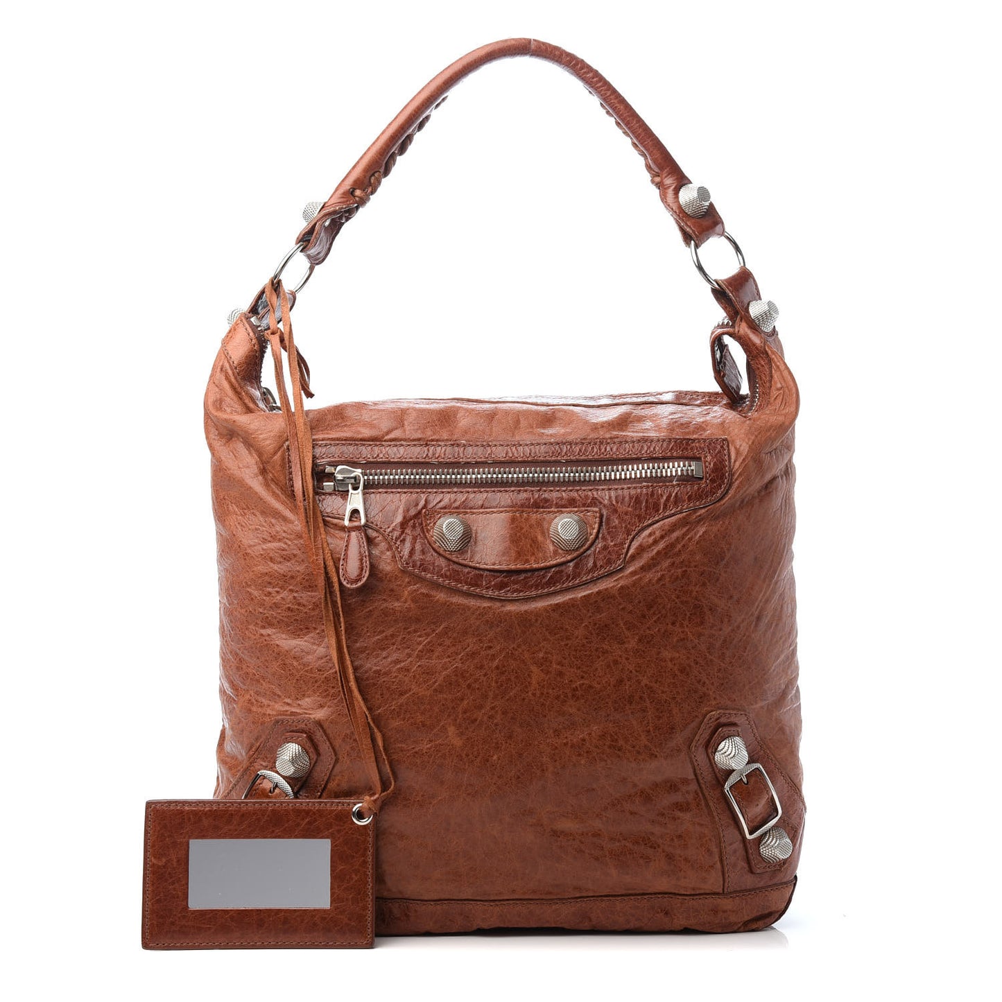 Agneau Giant 21 Silver Hardware Day Hobo Sienna