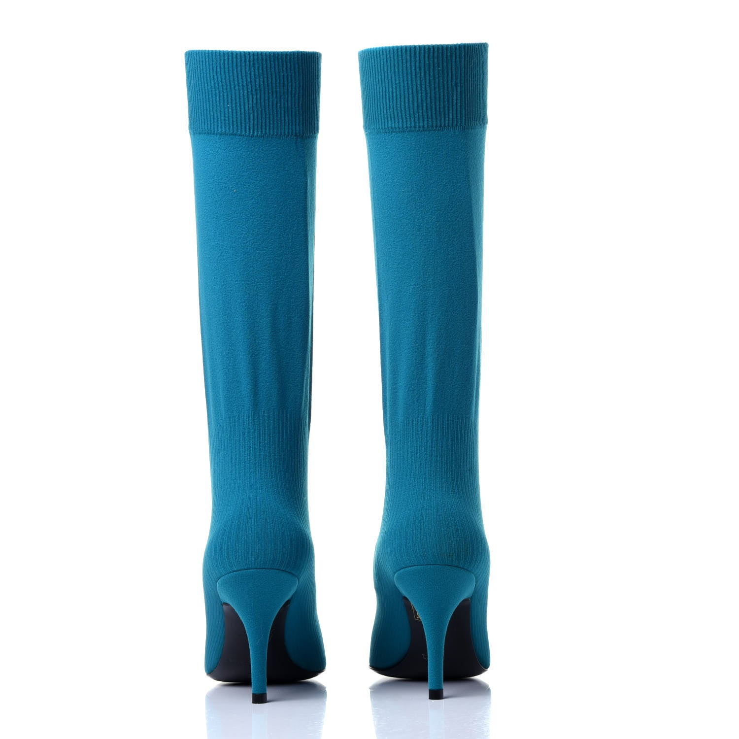 Balenciaga Jersey Crepe Pointed Toe Knife Booties 35 Azure 5 of 11