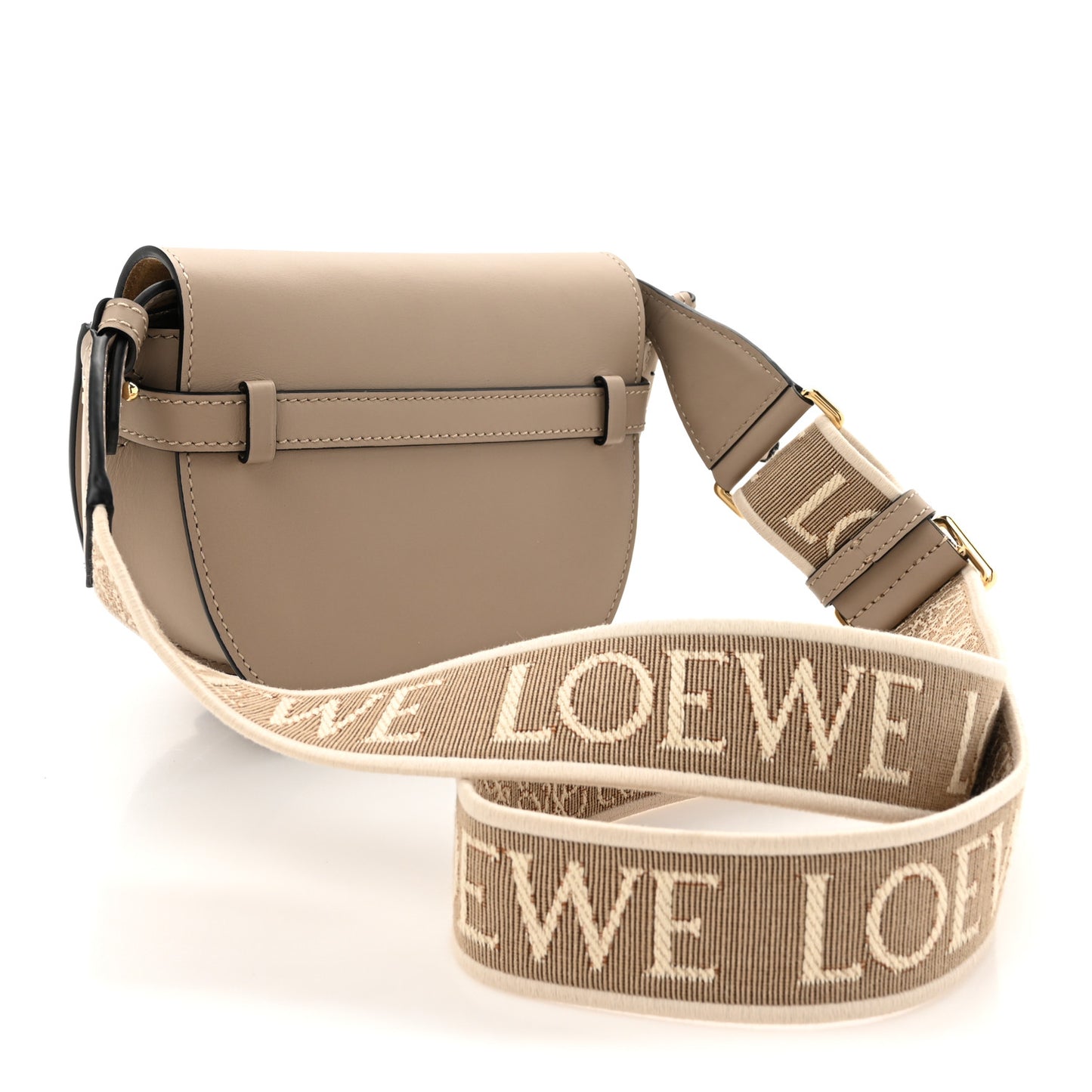Calfskin Jacquard Mini Gate Dual Bag Clay