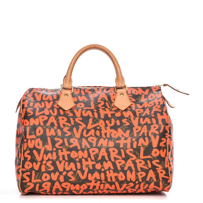 Louis Vuitton Monogram Graffiti Speedy 30 Orange 1 of 7