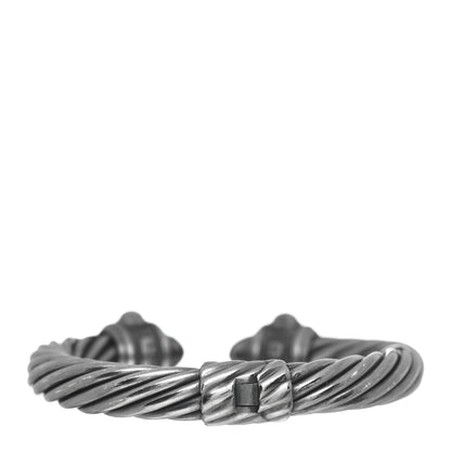 David Yurman Darkened Sterling Silver Black Diamond 10mm Renaissance Bracelet 3 of 4