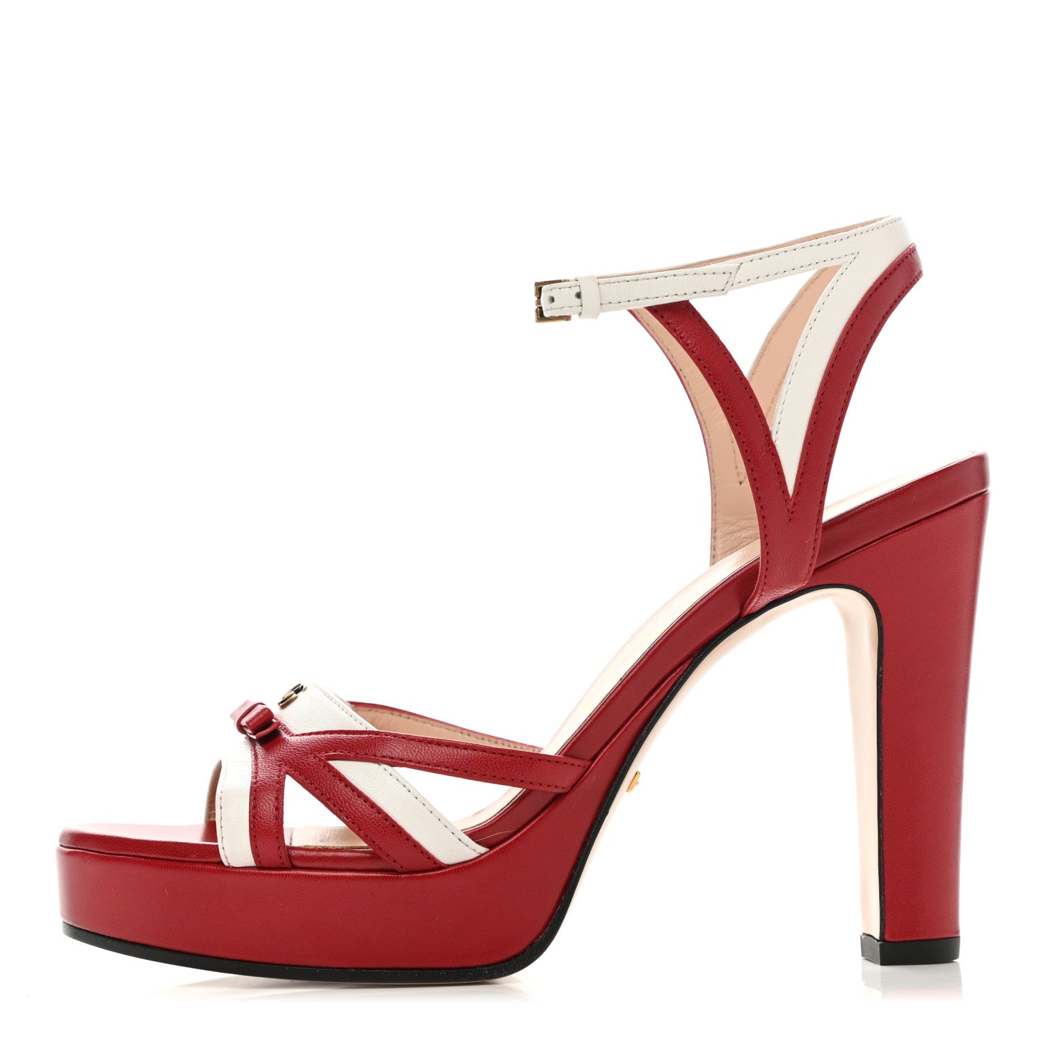 Gucci Malaga Kid Platform Sandals 37.5 Red 1 of 7