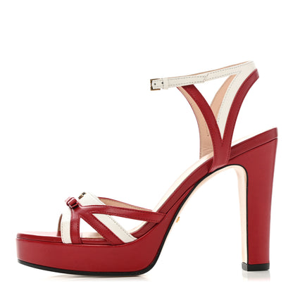 Gucci Malaga Kid Platform Sandals 37.5 Red 1 of 7
