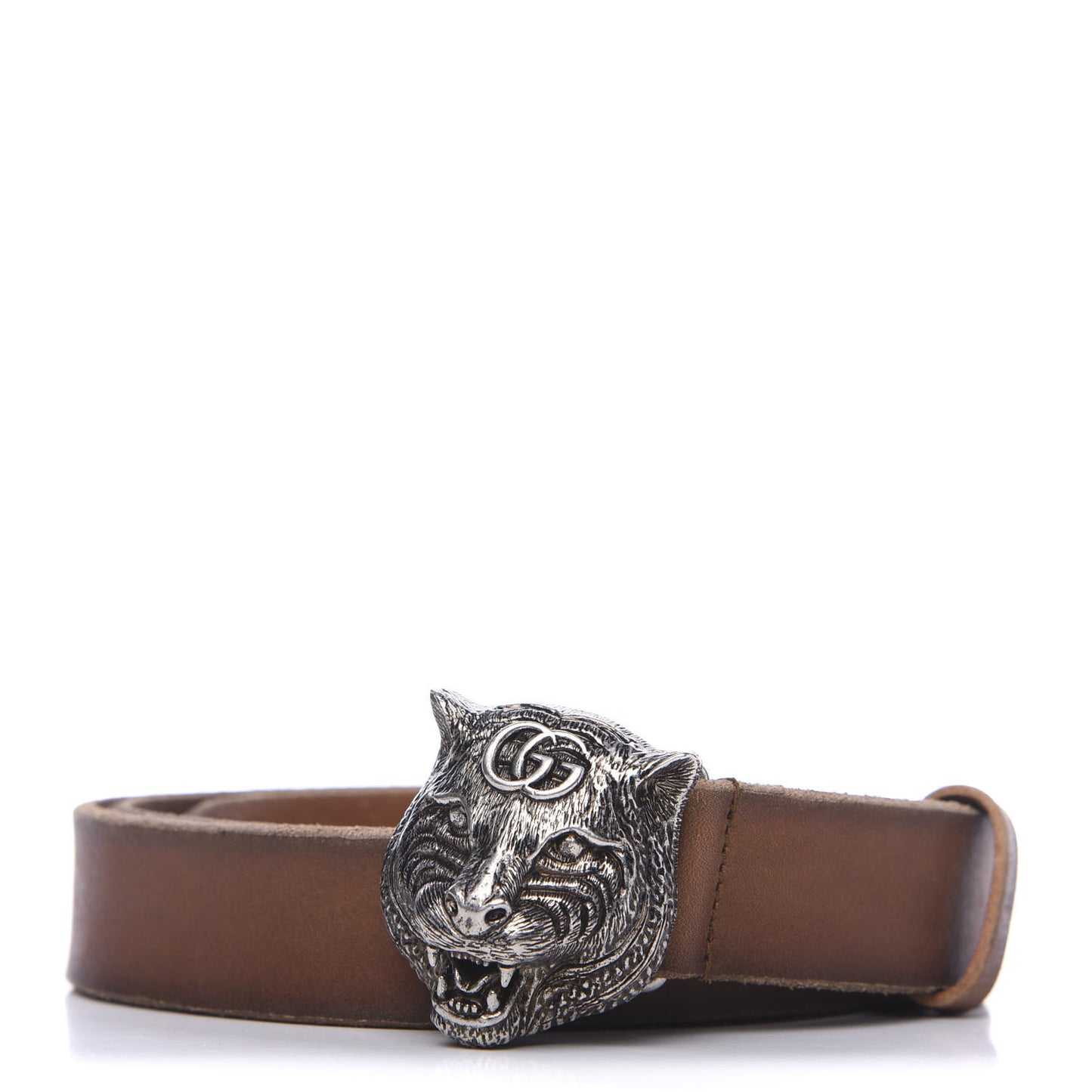 Cuoio Toscano Nickel Feline Buckle Belt 100 40 Cuir