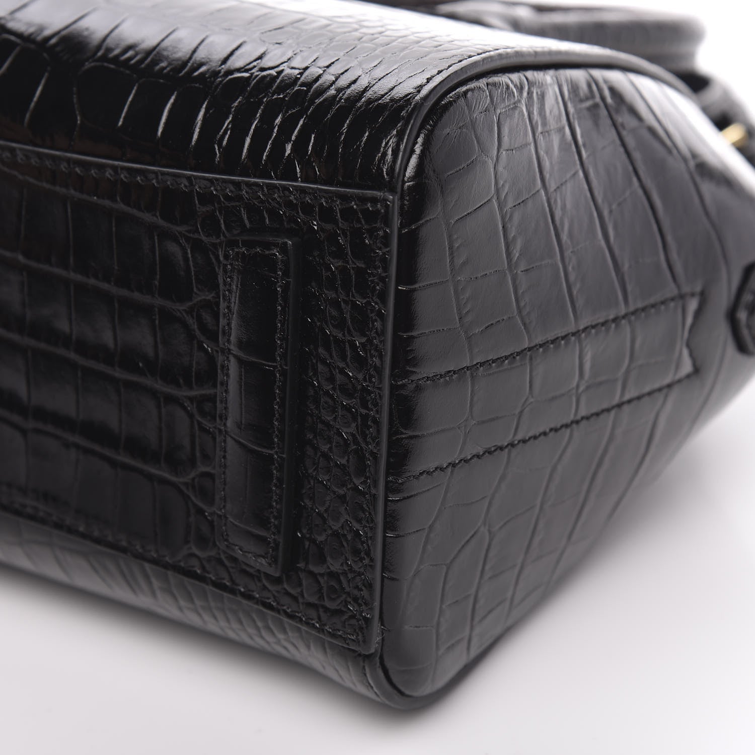 Givenchy Calfskin Crocodile Embossed Mini Antigona Black 9 of 10
