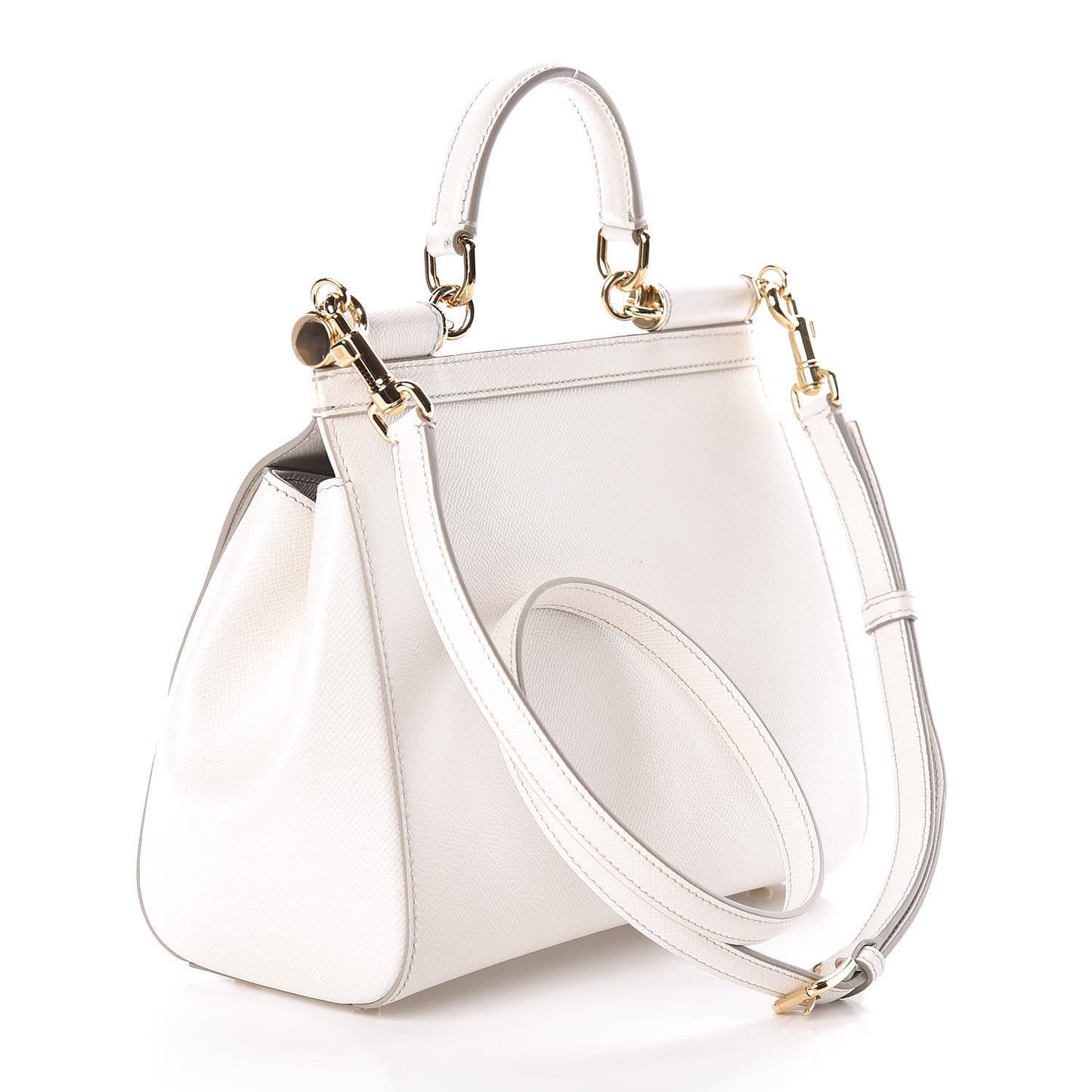 Dauphine Medium Miss Sicily Satchel White