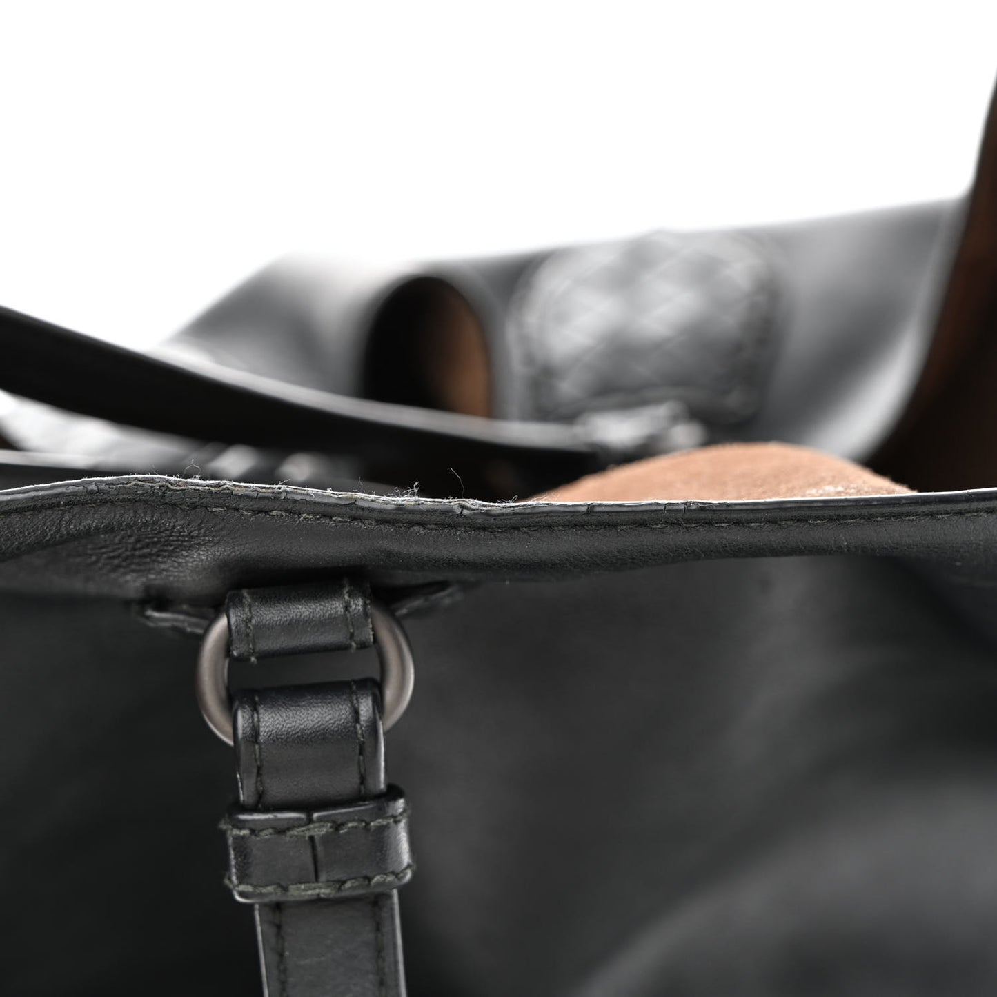 Calfskin Front Pocket Tote Black