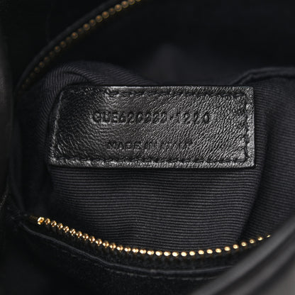 Saint Laurent Lambskin Quilted Toy Loulou Puffer Monogram Chain Satchel Black 7 of 10