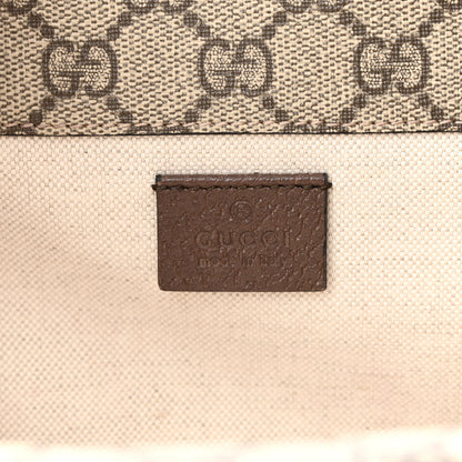 Gucci GG Supreme Monogram Web Small Neo Vintage Double Flap Messenger Bag Beige New Acero 8 of 14