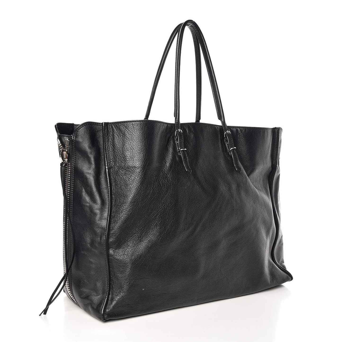 Supple Calfskin Papier A4 Tote Black