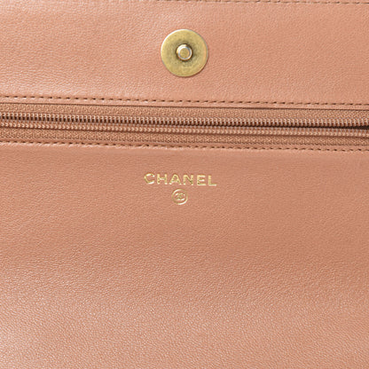 Chanel Lambskin Quilted 19 Wallet On Chain WOC Brown 6 of 14
