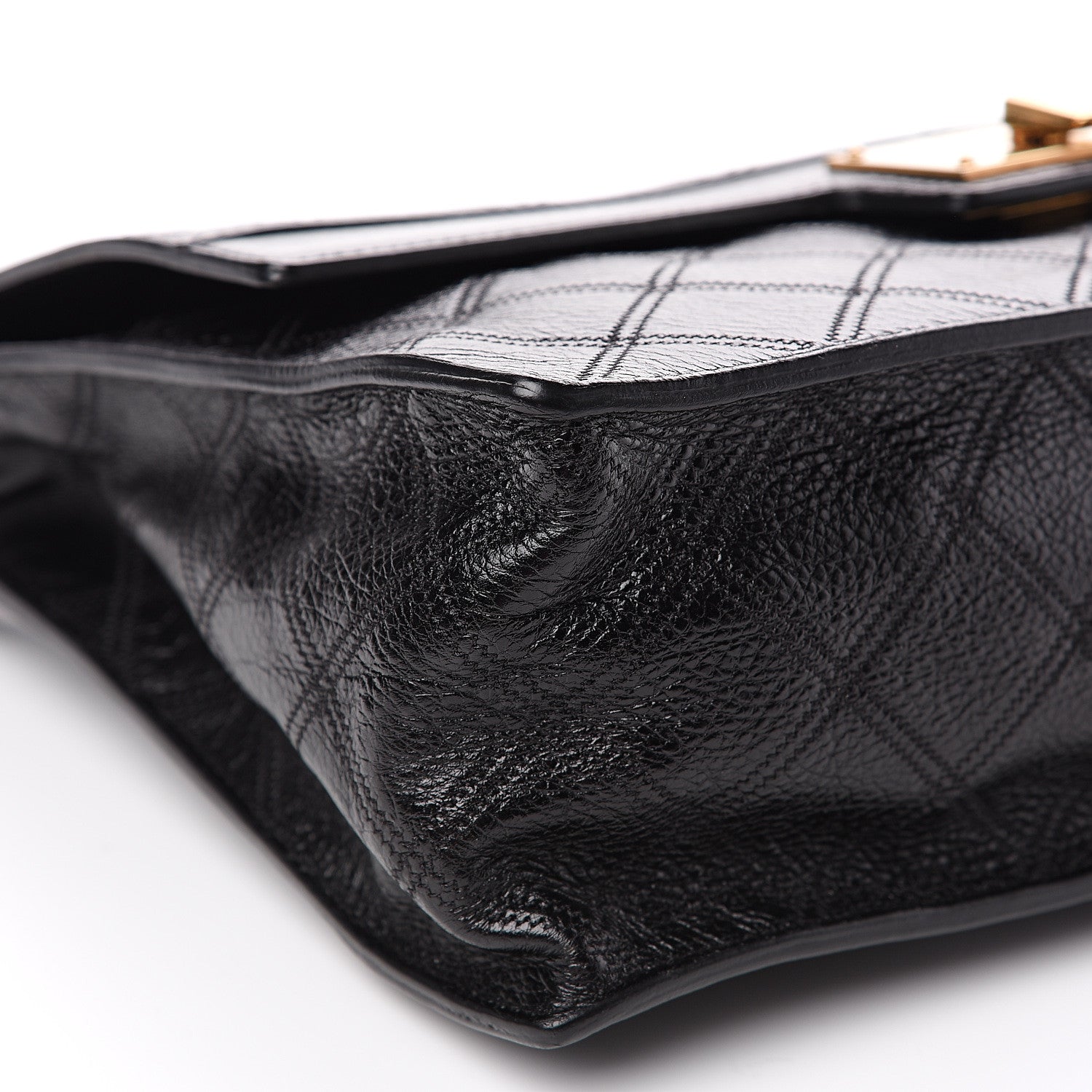 Marc Jacobs Grained Calfskin Quilted Chain Flap Black 6 of 7