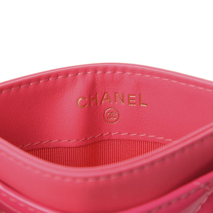 Chanel Patent Quilted Card Holder Pink 6 of 9