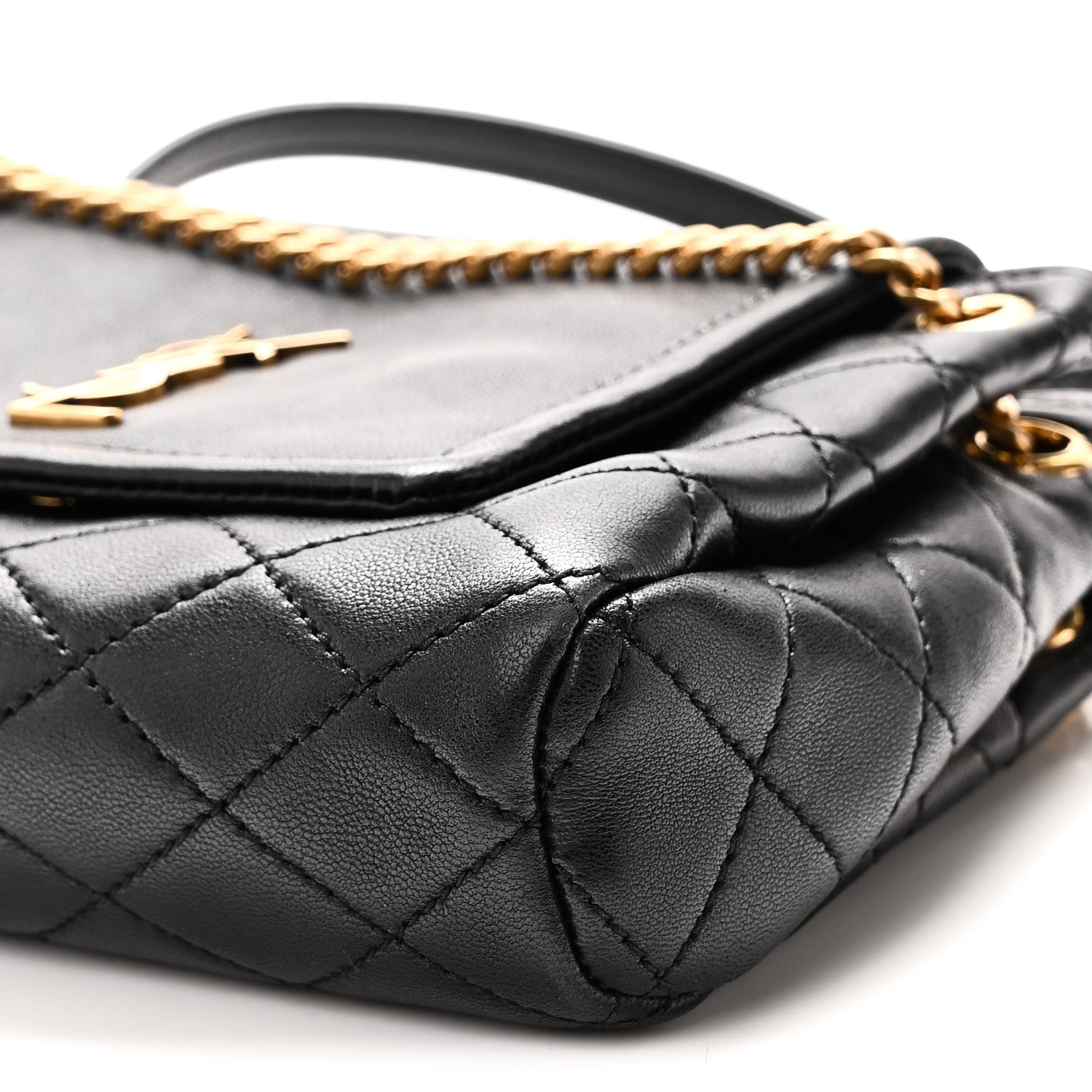 Saint Laurent Lambskin Quilted Monogram Mini Nolita Black 10 of 10