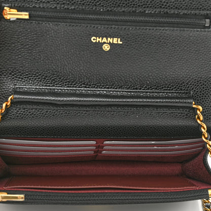 Chanel Caviar Quilted Wallet On Chain WOC Black 5 of 12