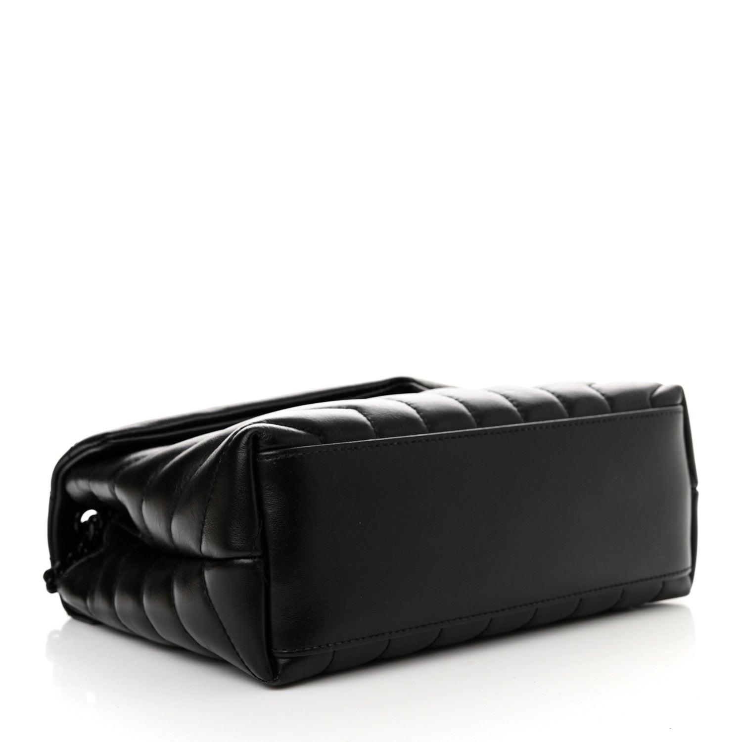 Saint Laurent Calfskin Y Quilted Monogram Monochrome Small Loulou Chain Satchel Black 4 of 10