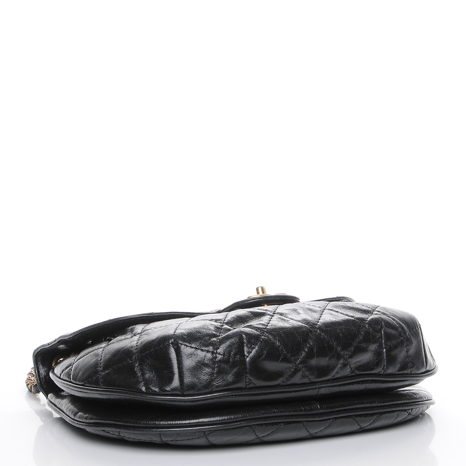 Chanel Glazed Calfskin Quilted Medium Bubble CC Flap Black 4 of 7