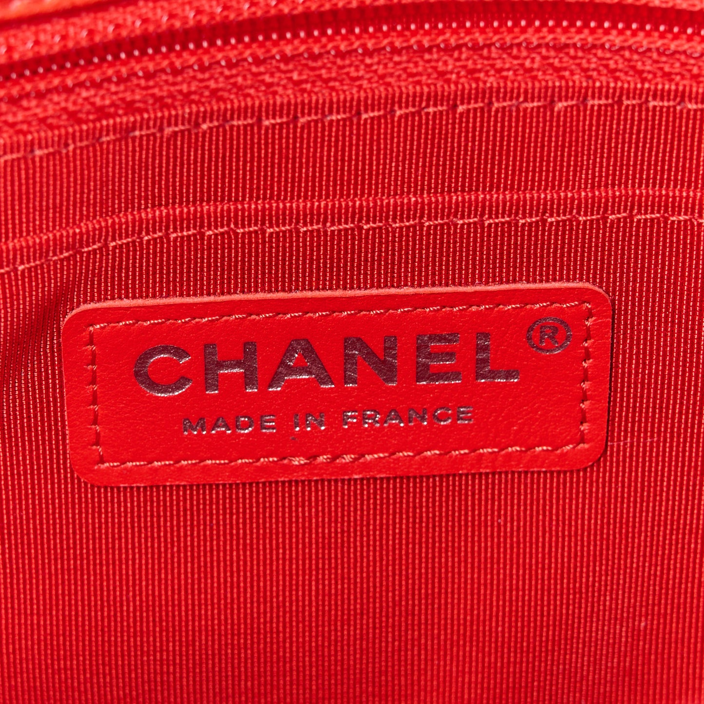 Silk Chain Printed Medium Single Flap Red