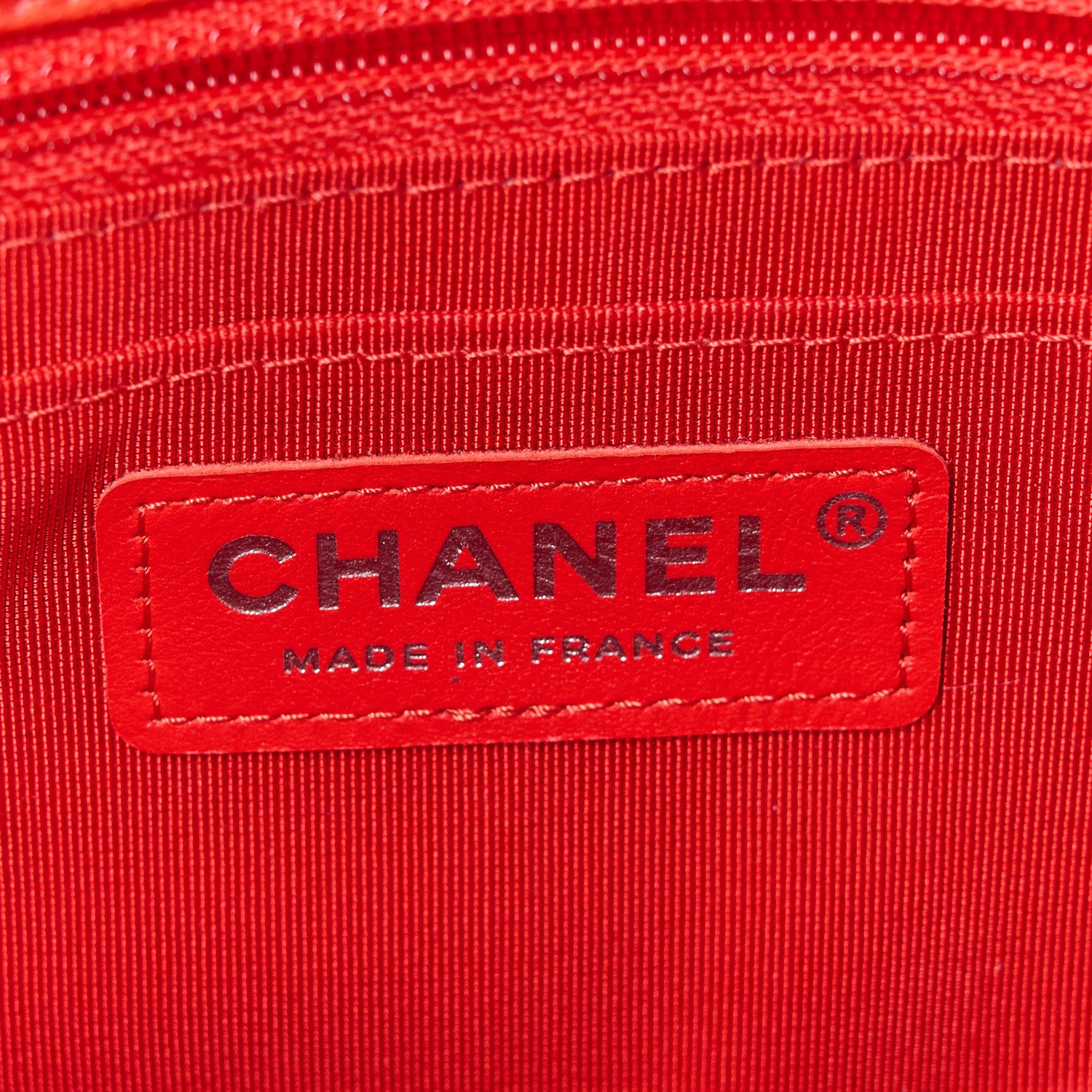 Chanel Silk Chain Printed Medium Single Flap Red 8 of 14