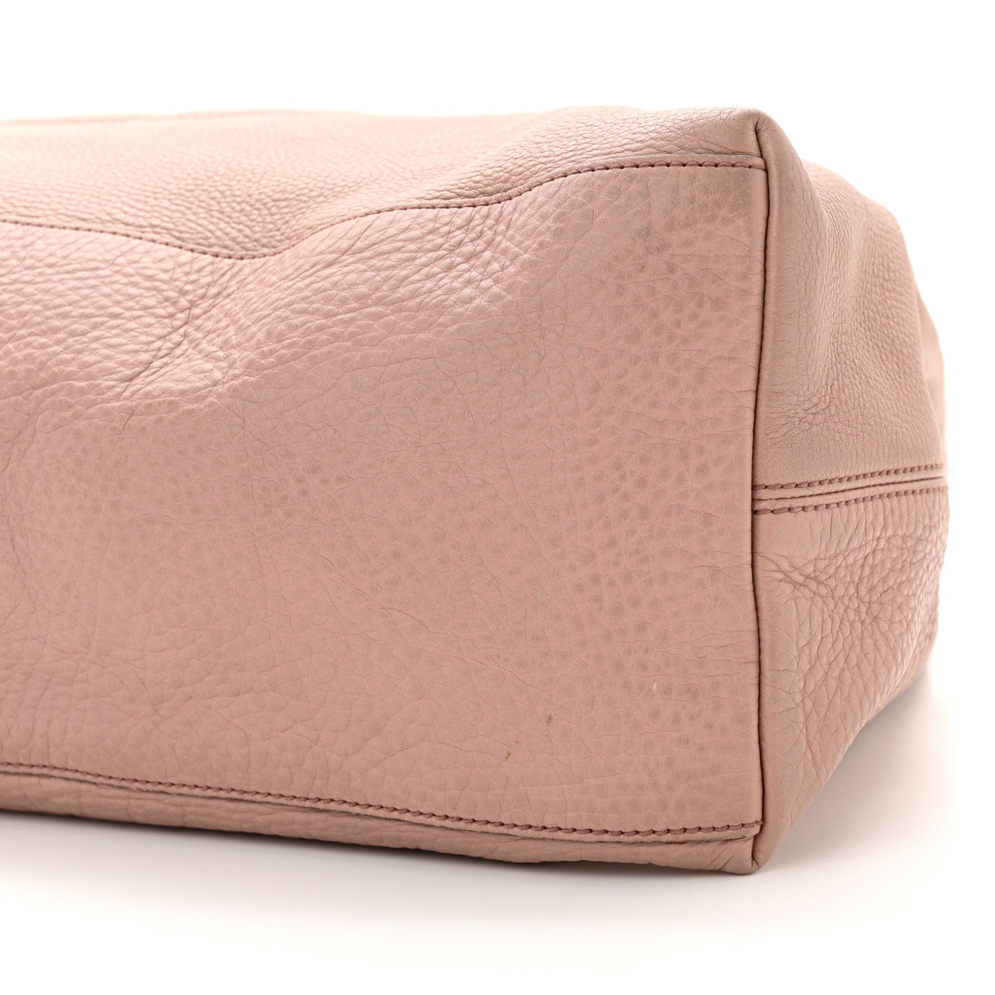 Pebbled Calfskin Large Soho Chain Shoulder Bag Dark Cipria