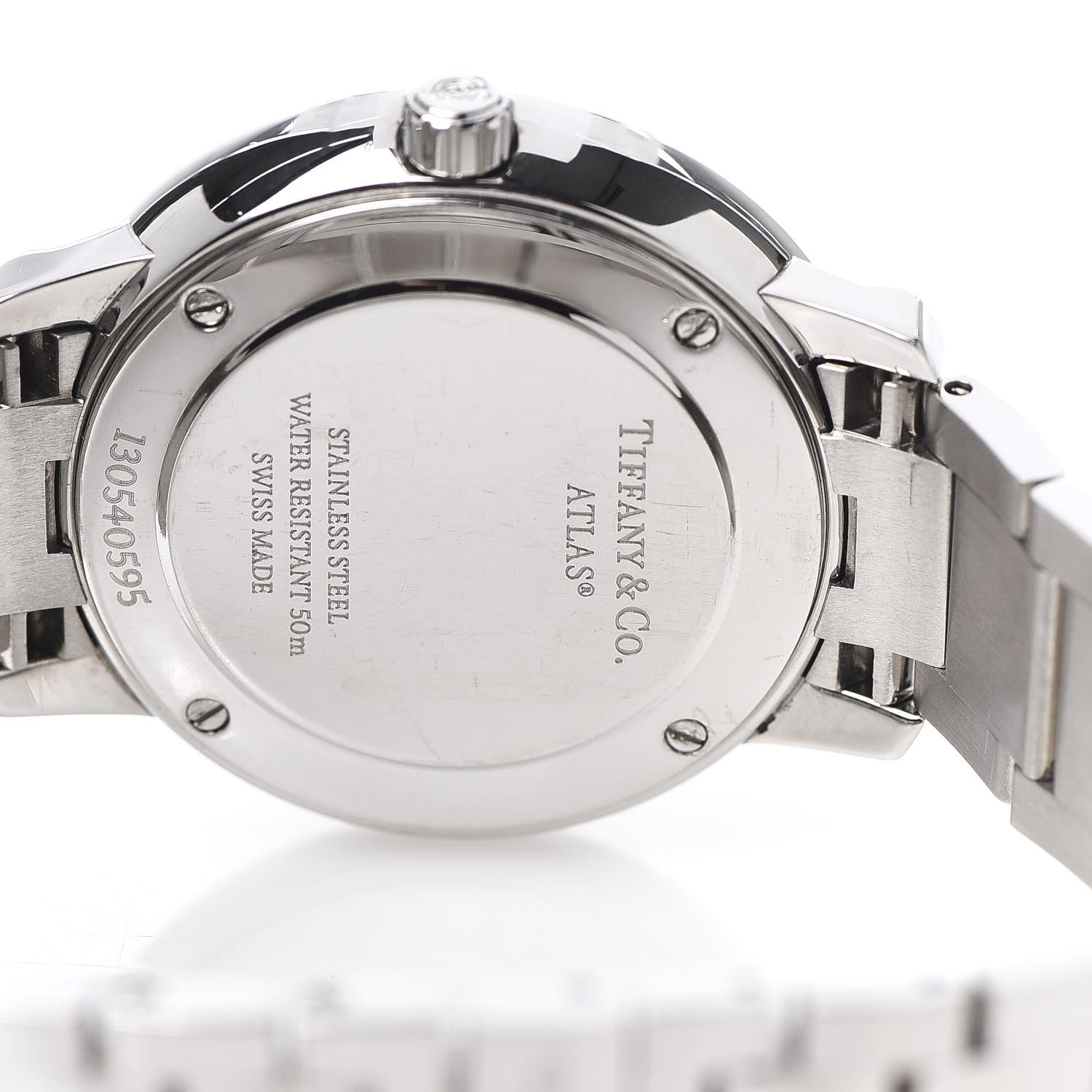 Tiffany Stainless Steel Diamond Bezel 31mm Atlas 2-Hand Quartz Watch Pink 5 of 6