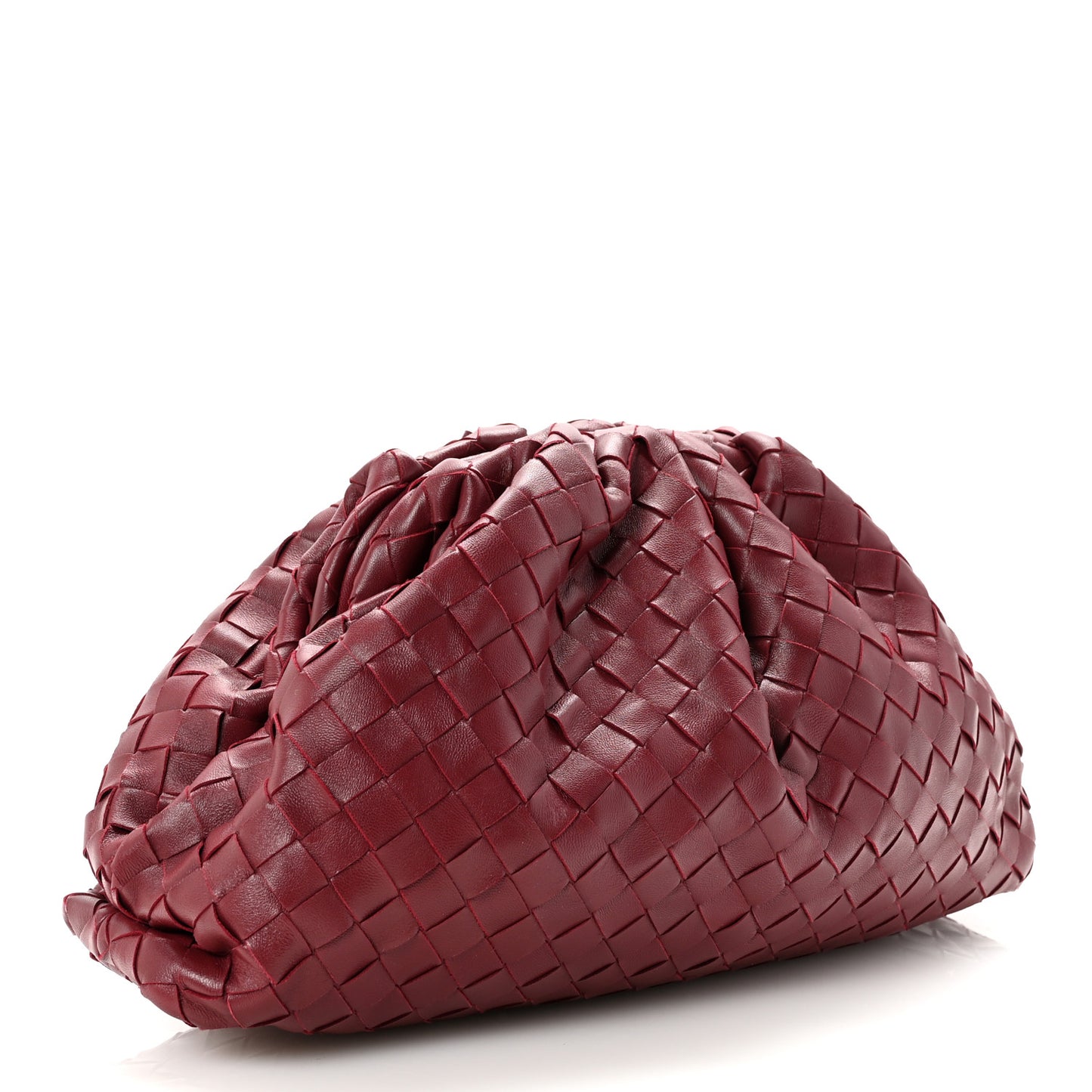 Nappa Maxi Intrecciato The Pouch Oversized Clutch Bordeaux