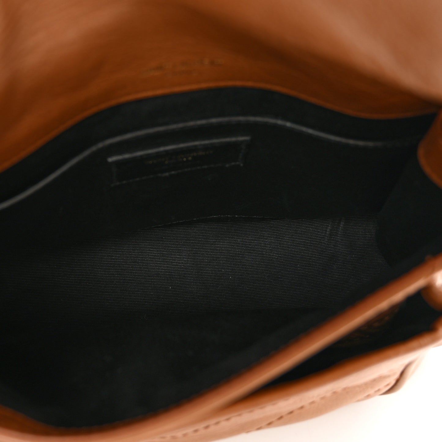 Crinkled Calfskin Matelasse Monogram Baby Niki Chain Satchel Light Caramel