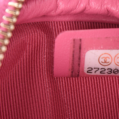 Chanel Iridescent Caviar Quilted Zip Around Classic Coin Purse Pink 8 of 9