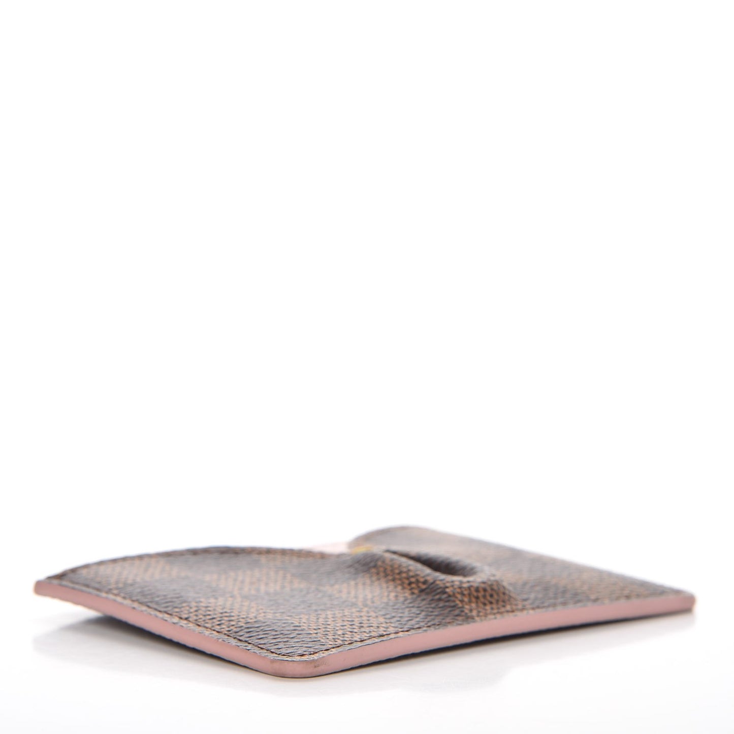 Damier Ebene Caissa Card Holder Rose Ballerine