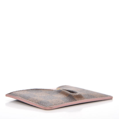 Louis Vuitton Damier Ebene Caissa Card Holder Rose Ballerine 4 of 6