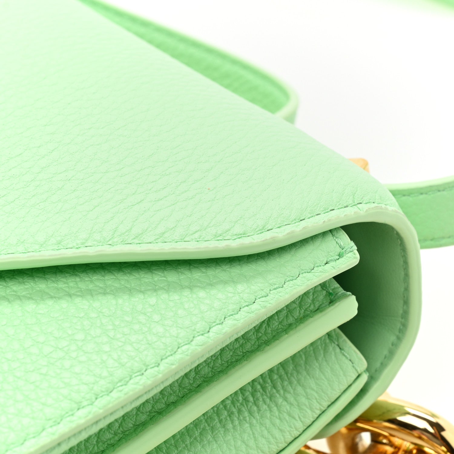 Bottega Veneta Calfskin Mount Envelope Bag Wasabi 13 of 15