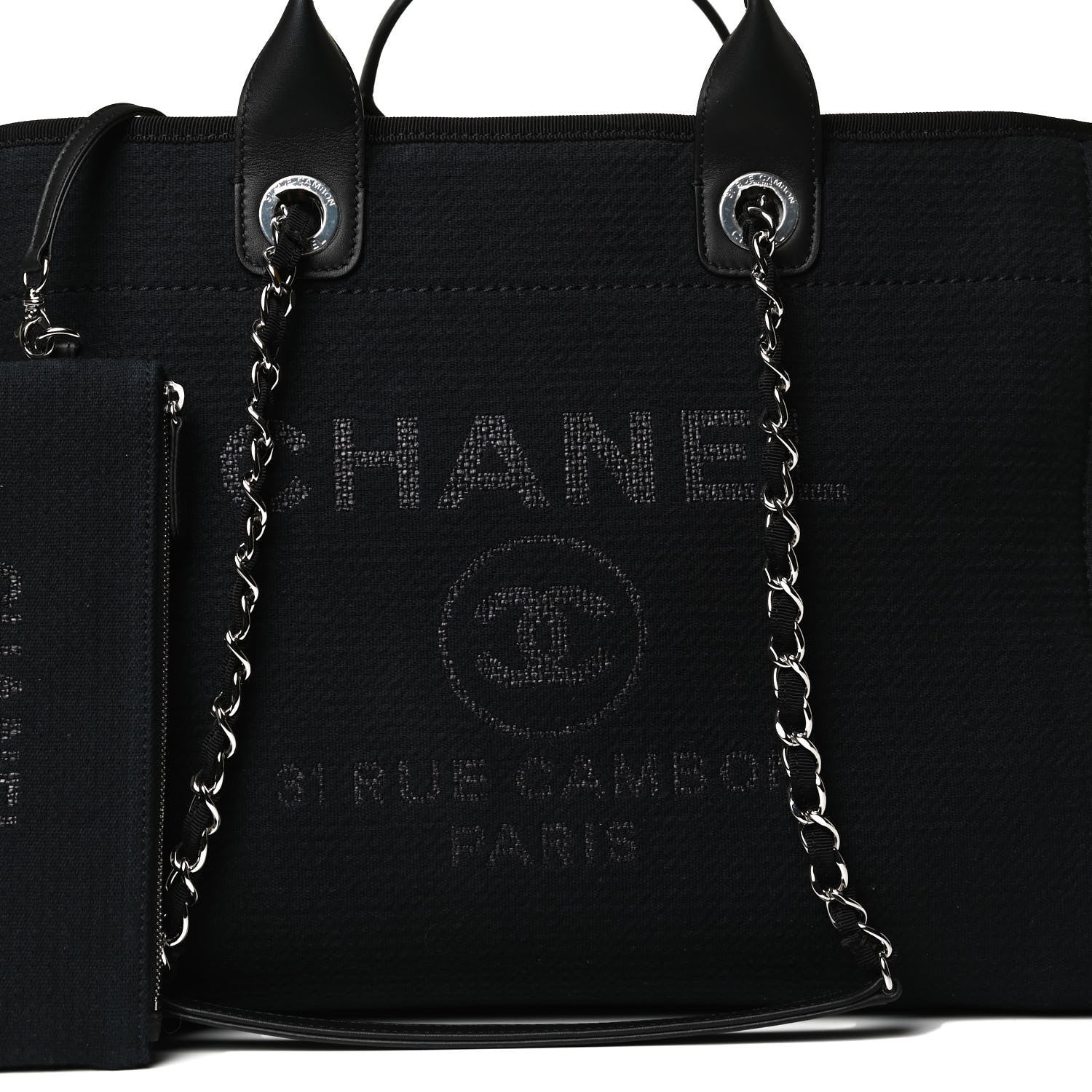 Chanel Mixed Fibers Large Deauville Tote Black 8 of 14