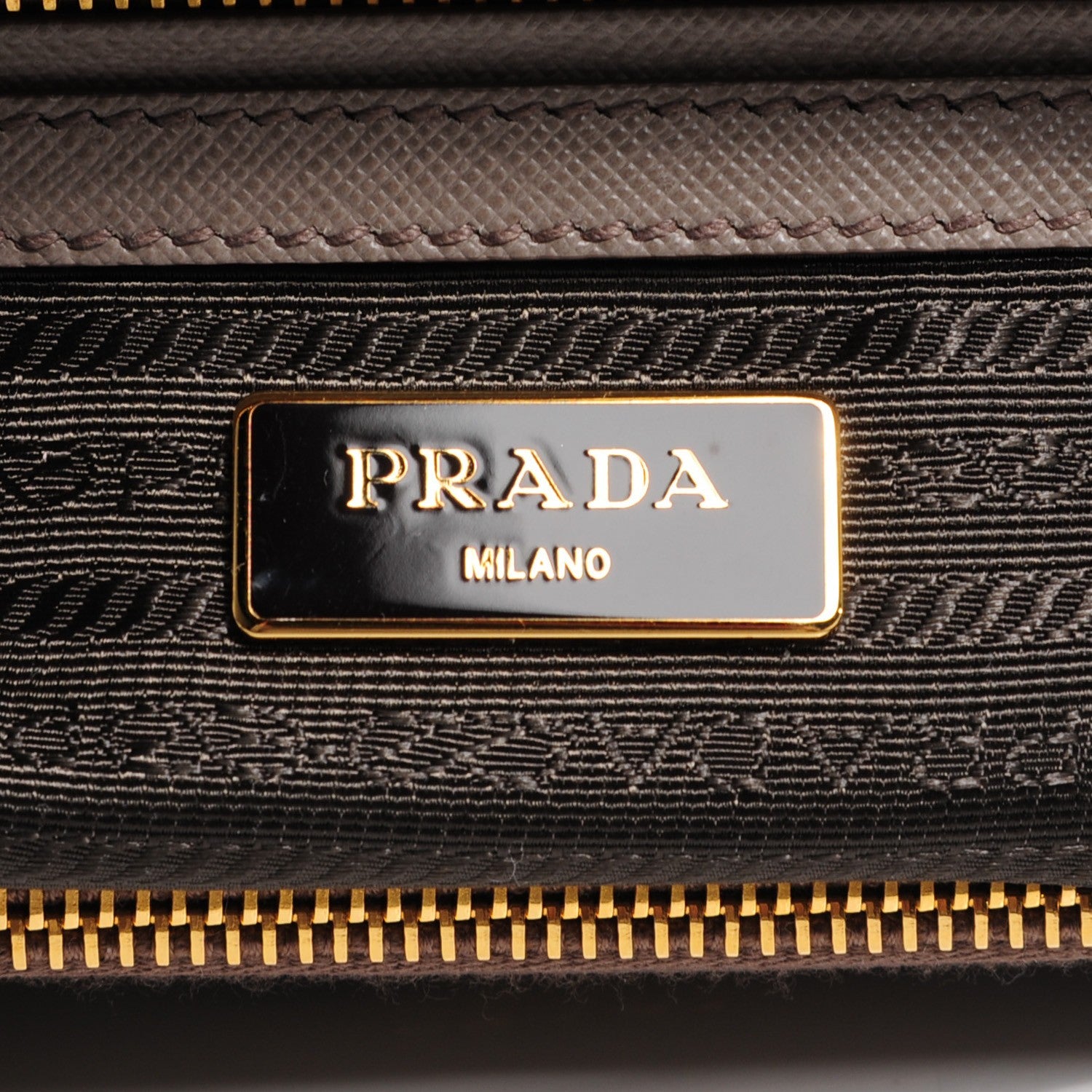 Prada Saffiano Lux Medium Double Zip Tote Argilla 10 of 12