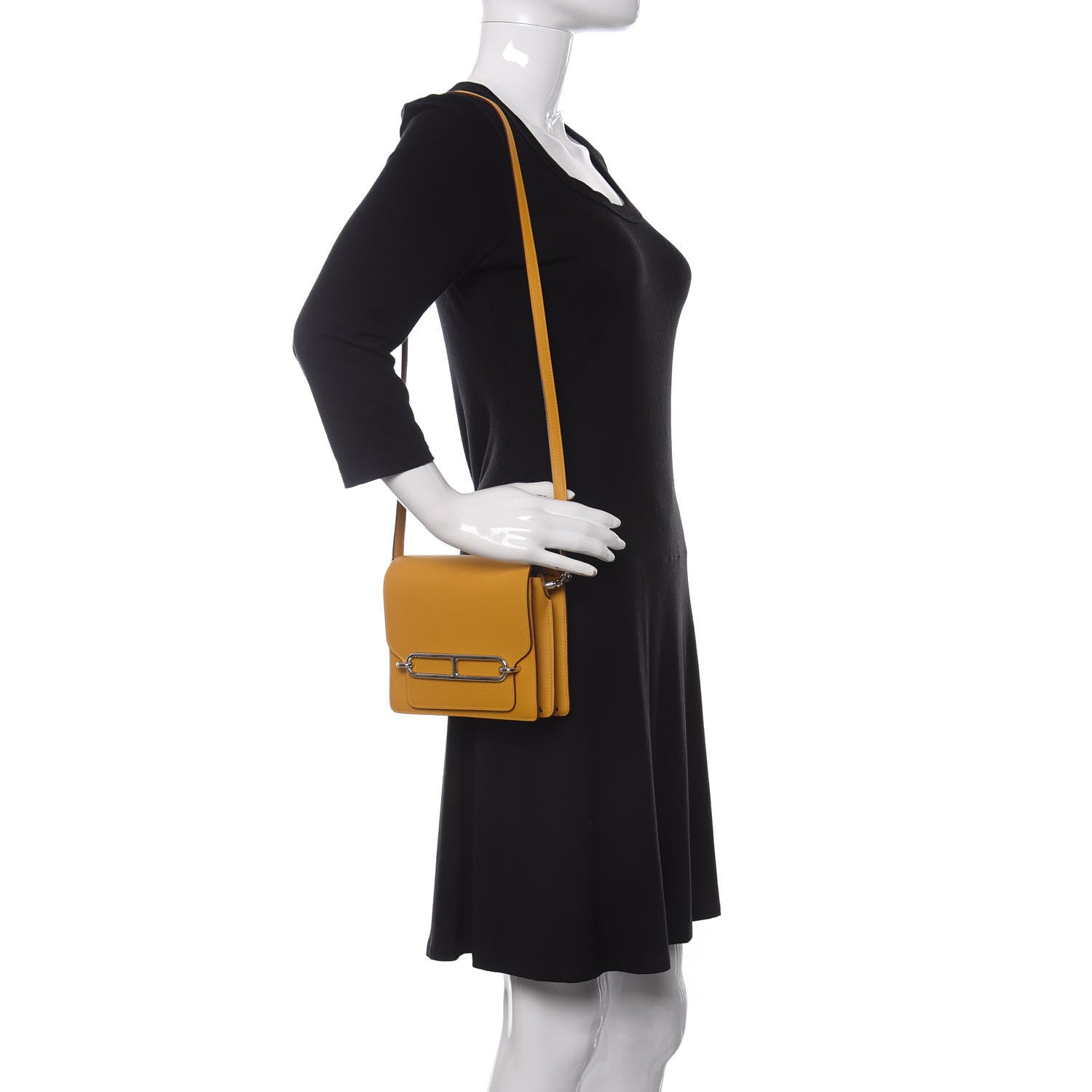 Hermes Evercolor Mini Sac Roulis Jaune Ambre 2 of 10