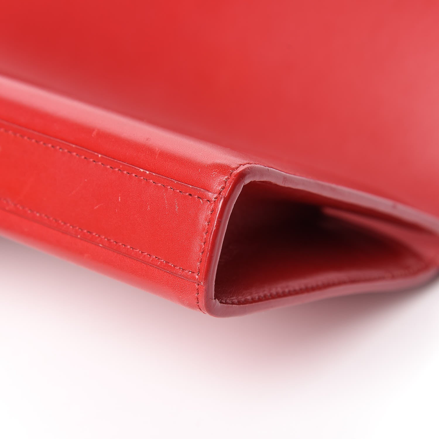 Saint Laurent Calfskin Cassandre Clutch Rouge Orient 13 of 15