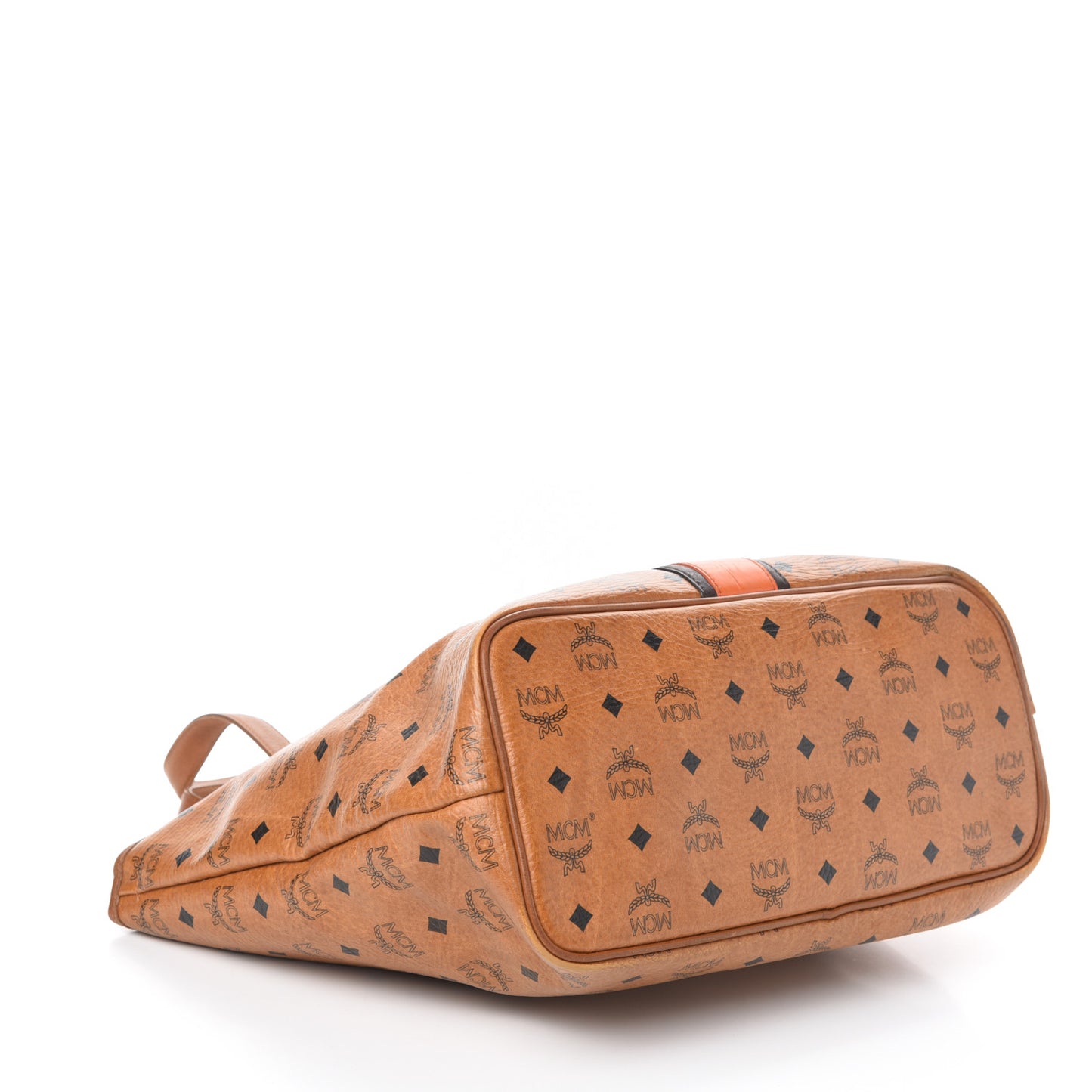 Visetos Crocodile Embossed Medium Liz Shopper Tote Cognac
