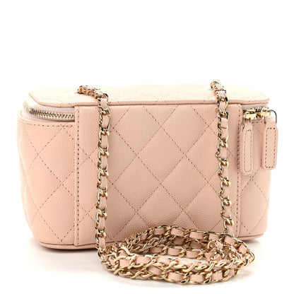 Chanel Caviar Quilted Small Vanity Case With Chain Light Beige 3 of 9