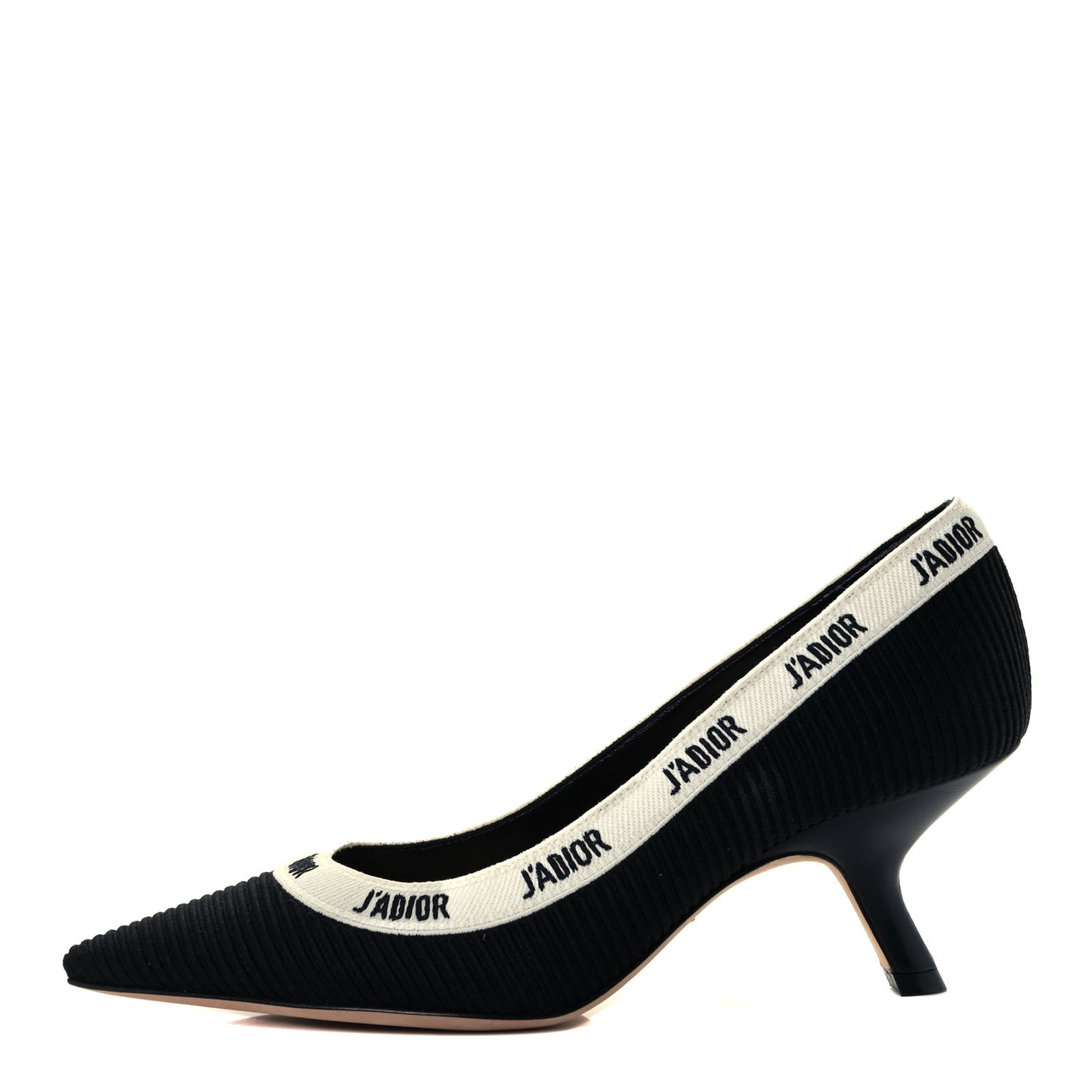 Technical Canvas Ribbon Embroidered J'Adior 65mm Pumps 35 Black