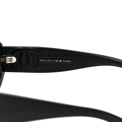 Chanel Acetate Rectangle Sunglasses 5493-A Black 6 of 8