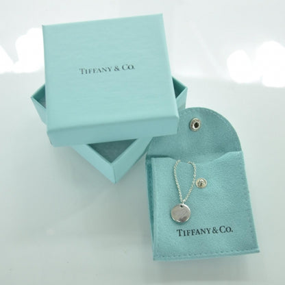 Tiffany Sterling Silver Letter A Round Pendant Necklace 3 of 3