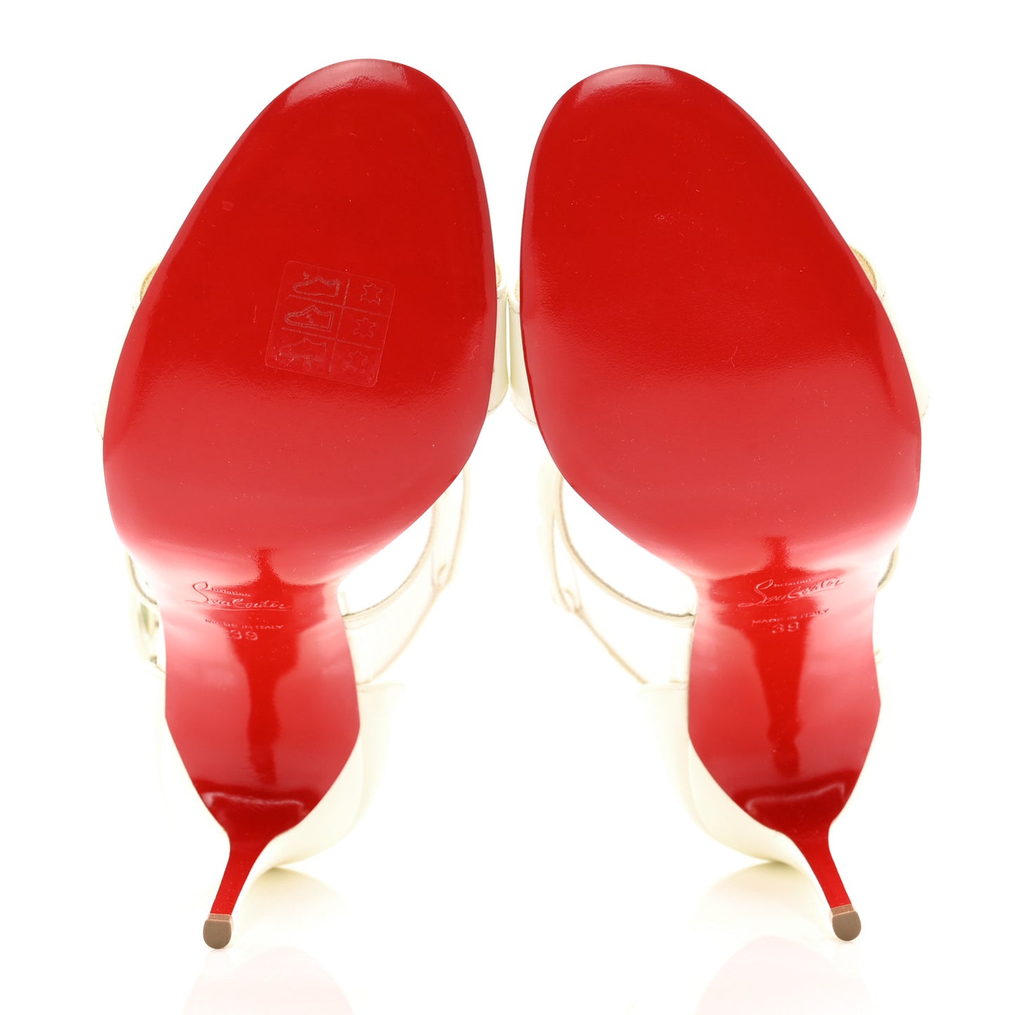 Patent Calfskin Choca 100 Strappy Sandals 39 Latte