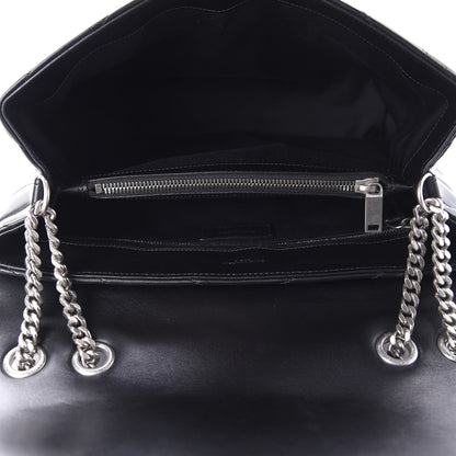 Saint Laurent Calfskin Y Quilted Monogram Medium Loulou Chain Satchel Black 5 of 11