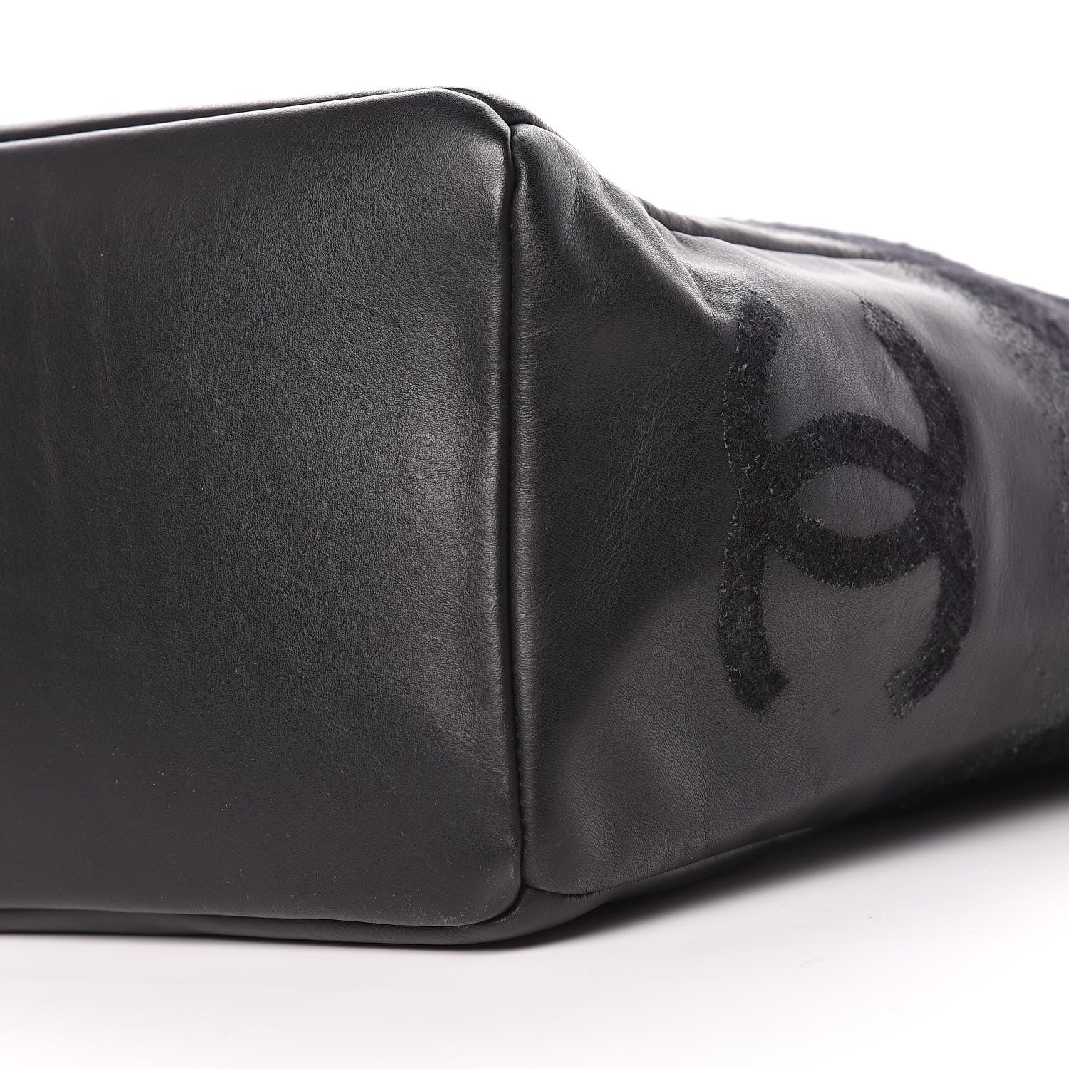 Chanel Wool Calfskin Sport North South Tote Black 9 of 9