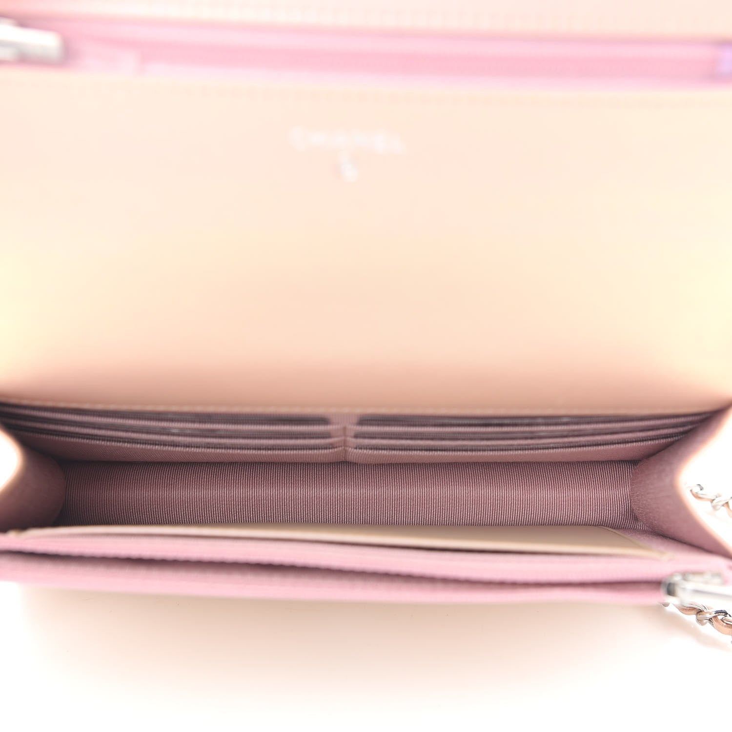 Chanel Iridescent Calfskin Quilted Wallet On Chain WOC Pink 4 of 9
